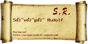 Sóvágó Rudolf névjegykártya