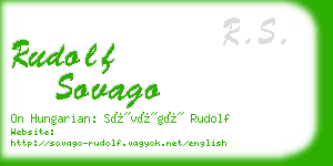rudolf sovago business card